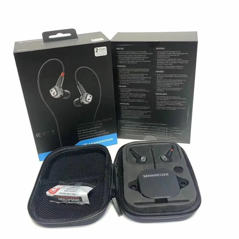 Наушники проводные Sennheiser IE80S, черный