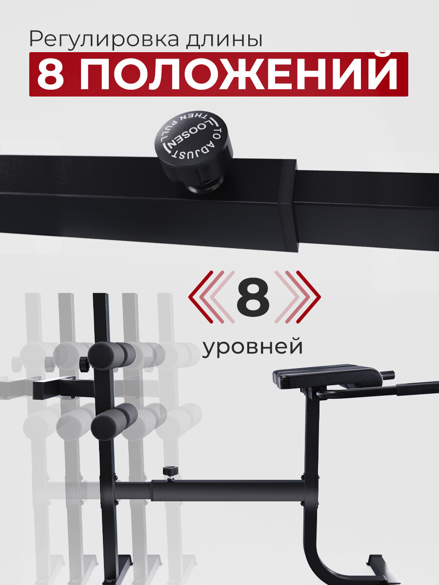 Гиперэкстензия / римский стул DFC CAP, черный — фото 1