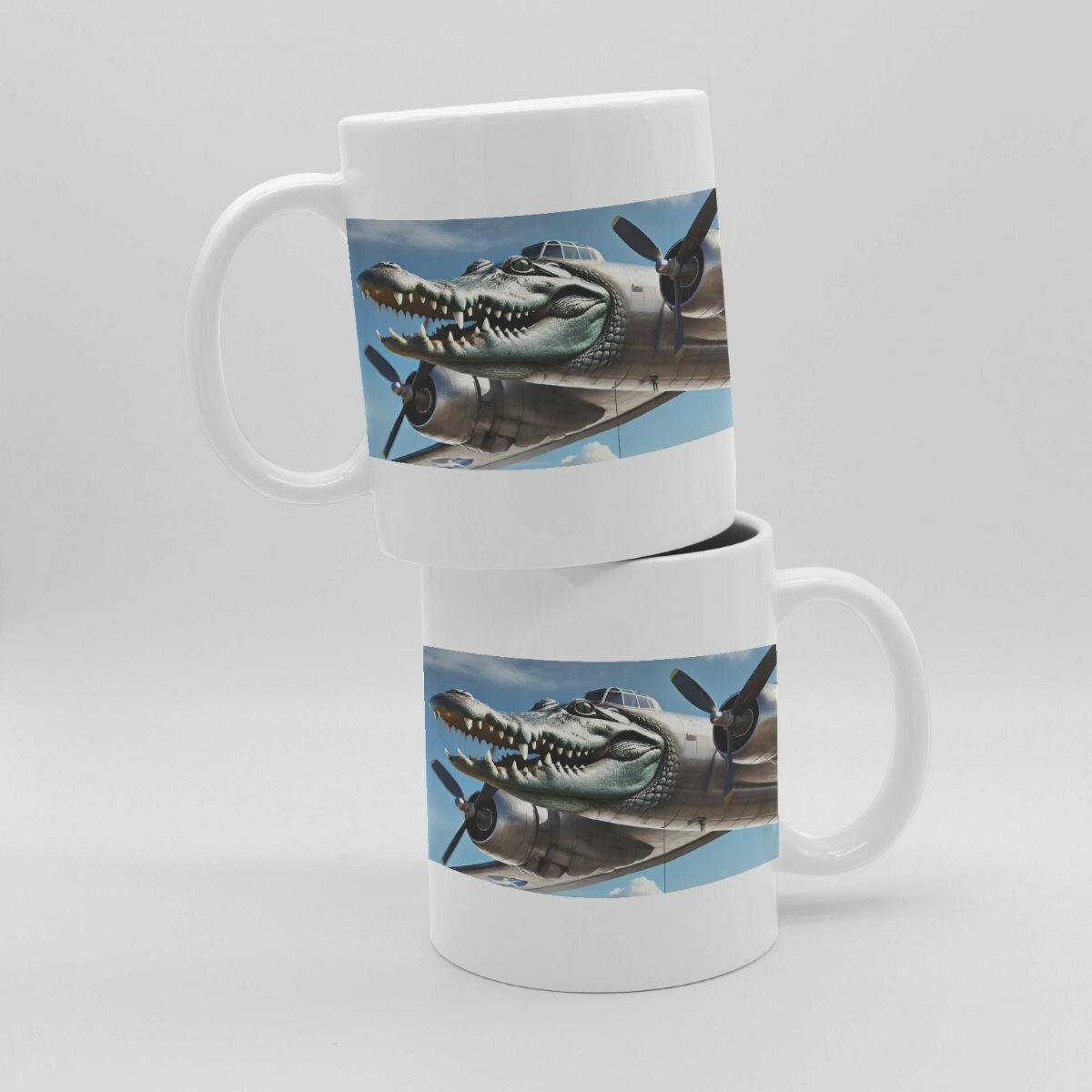 Кружка с принтом "Бомбардиро крокодило", 330 мл — фото 1