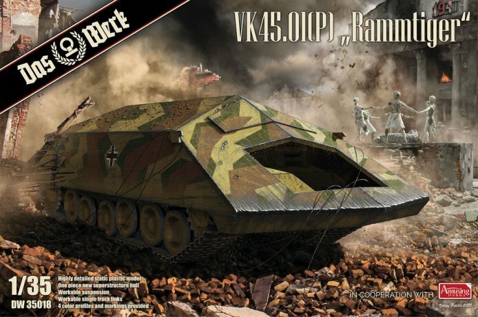 DW35018 Das Werk Бронированный бульдозер VK4501(P) Rammtiger 1/35