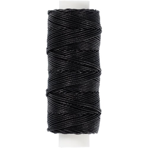 Нитки для кожи Промысел вощёные кручёные Рами LC-004 для кожи 055 мм 25 м 001 чёрный 289₽