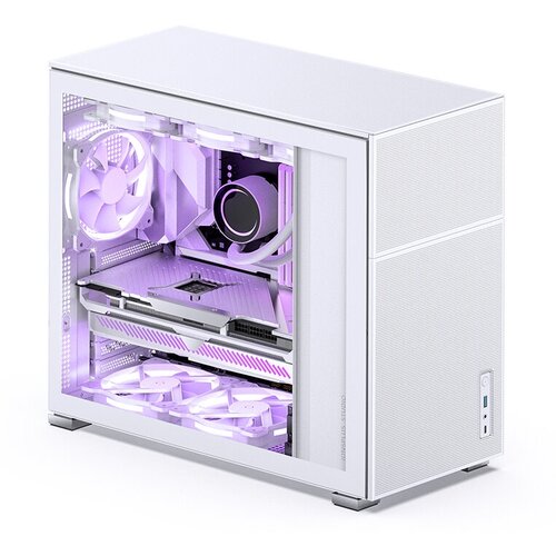 Корпус JONSBO D41 MESH White без БП, боковая панель из закаленного стекла, mini-ITX, micro-ATX, ATX, белый корпус atx jonsbo d41 mesh white белый без бп окно из закаленного стекла usb c usb3 0 audio