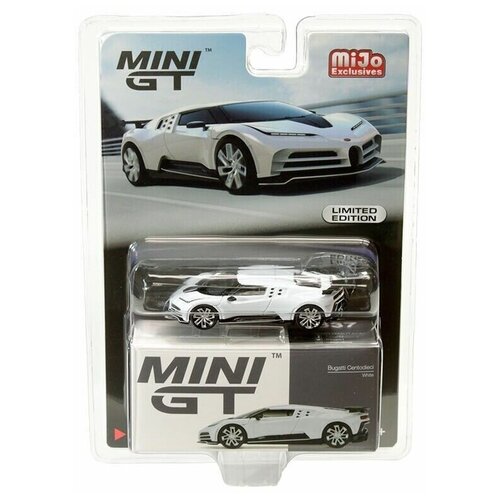 Модель коллекционная Mini GT 1:64 Bugatti Centodieci White