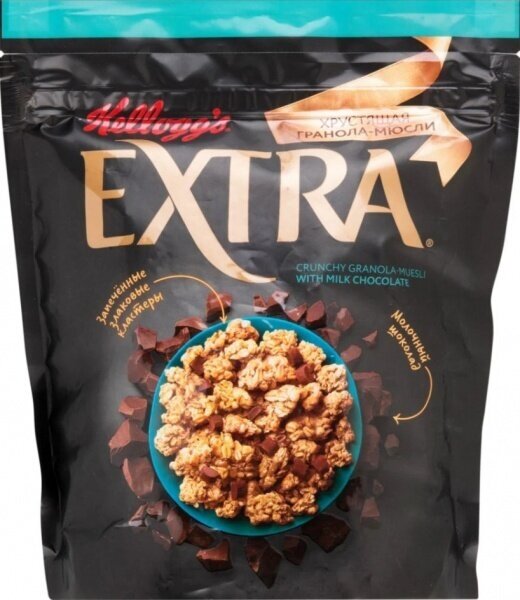 Гранола-мюсли Extra с молочным шоколадом 300г Kellogg's - фото №7