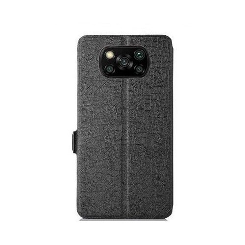 фото Чехол-книжка mypads для xiaomi poco x3 / x3 nfc / x3 pro с окном вызова предпросмотра и свайпом позволяет отвечать на звонки и сообщения не открывая крышку черный