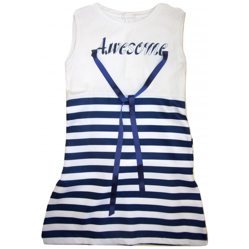 фото Платье fun & fun размер 128, белый/синий