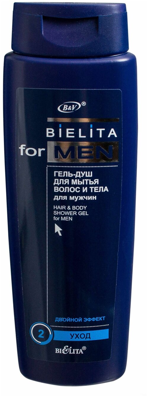 Белита Bielita for Men Гель-душ для мытья волос и тела. 400мл