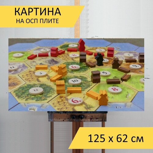 фото Картина на осп "катан, настольная игра, соревнование", 125 x 62 см lotsprints