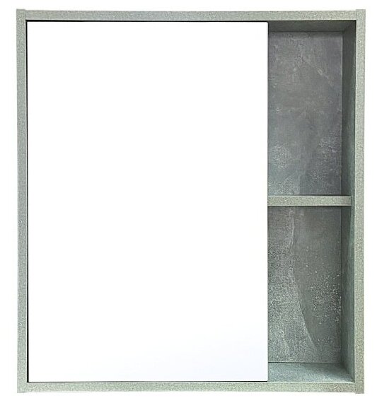 Зеркальный шкаф Runo Эко 60 серый бетон