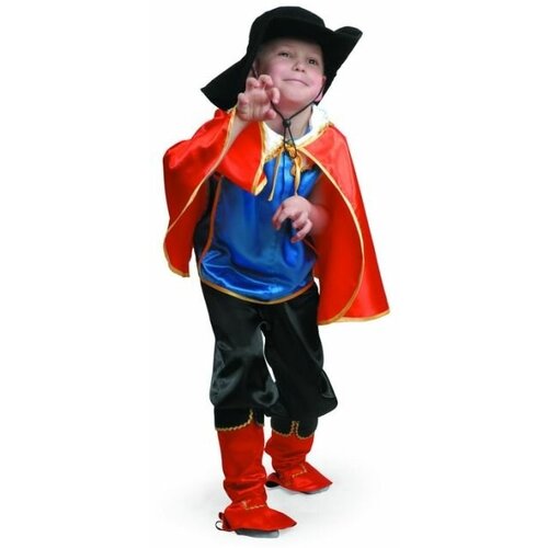 Костюмы маскарадные детские Кот в сапогах, размер 34, рост 134-140 см костюмы маскарадные детские корсар размер 34