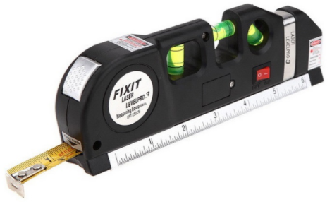 Лазерный уровень-рулетка Fixit Laser Level Pro 3 2 шт (Черная)