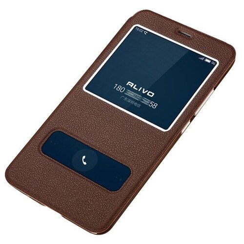 фото Чехол-книжка mypads для iphone 5 / 5s/ se/ 5se с окошком для входящих вызовов и свайпом синий