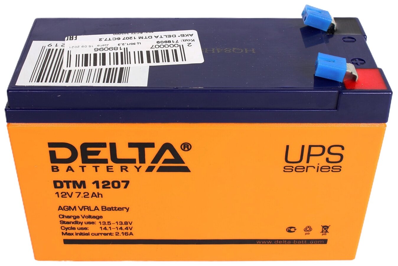 Аккумуляторная батарея DELTA Battery DTM 1207 12В 72 А·ч