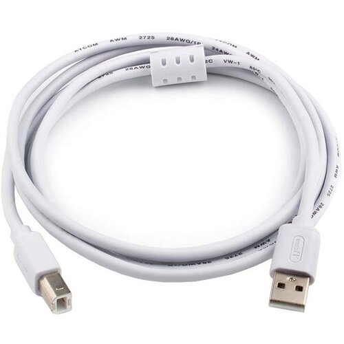 Кабель USB 2.0 (A-B) 3.0 м Atcom (AT8099) atcom кабель usb2 0 соединительный usb a b atcom at0109 5 0м белый oem