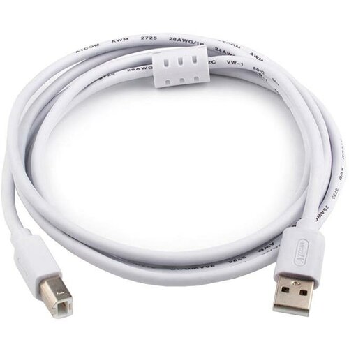 Кабель USB 2.0 (A-B) 3.0 м Atcom (AT8099) atcom кабель usb2 0 соединительный usb a b atcom at8099 3 0м белый oem