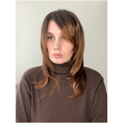 Парик из искусственного волокна. Модель Е-822А. Цвет темный орех мелированный (#2Т30)