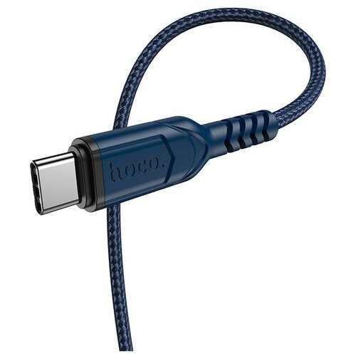 HOCO кабели HC-44944 X59 USB кабель Type-C 1m 2.4A Нейлон Blue hoco кабели hc 44944 x59 usb кабель type c 1m 2 4a нейлон blue