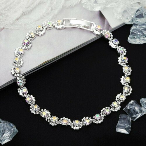 фото Браслет, стразы, белый нет бренда