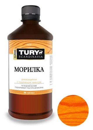 Морилка TURY 0,5л лиственница, арт.119005