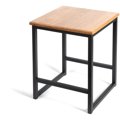 Табурет для кухни стул лофт из металла и натурального дерева Chair New-2, 46*35*35 см.,1 шт.