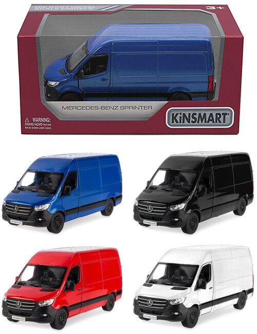 Металлическая машинка Kinsmart 1:48 Mercedes-Benz Sprinter KT5426W, инерционная в коробке / Микс