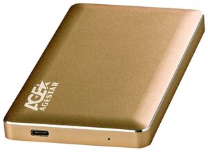 Внешний корпус для HDD AgeStar 31UB2A16C SATA алюминий золотистый 2.5"