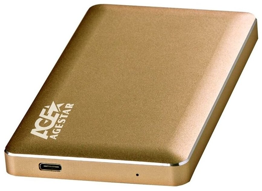 AgeStar 31UB2A16C Внешний корпус для HDD Sata алюминий золотистый 2.5"