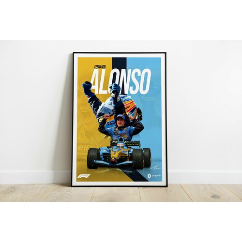 Постер в рамке "Фернандо Алонсо / Fernando Alonso Renault"