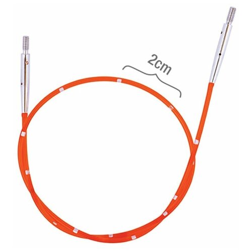 Тросик для спиц Knit Pro 42176, диаметр 20 мм, длина 120 см, оранжевый