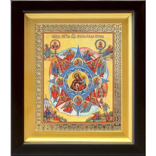 Икона Божией Матери Неопалимая Купина, киот 14,5*16,5 см