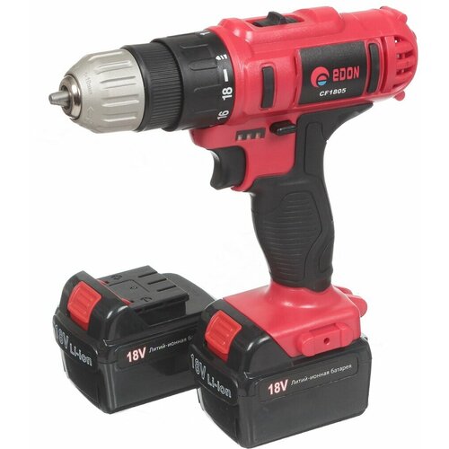 Дрель-шуруповерт аккумуляторная Edon CF-1805AD-18AD-18C 18 В кейс 549600₽