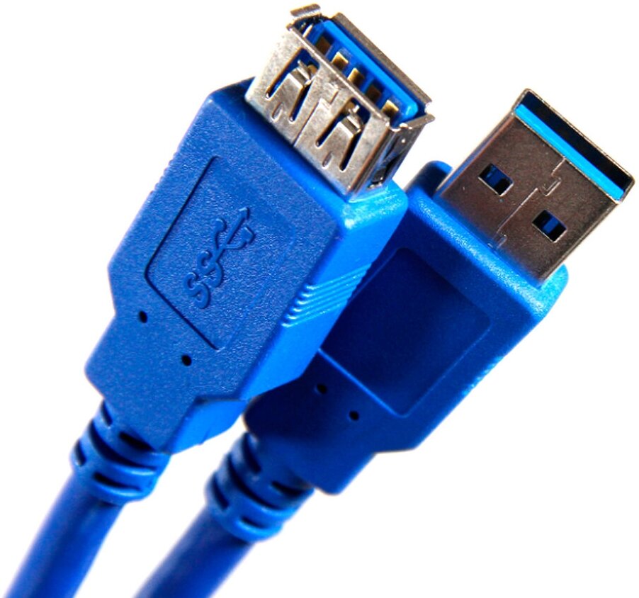 Удлинитель Aopen USB - USB (ACU302), 1.8 м, синий - фото №9