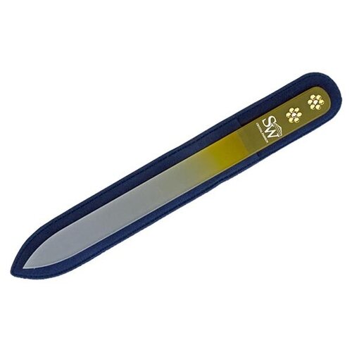 Стеклянная пилка 2-х ст цветн со стразами 140мм в барх чехле 14 страз SW-14-C 450₽