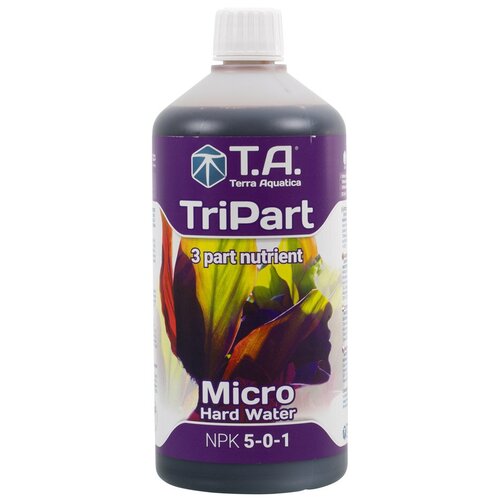 Удобрение Terra Aquatica TriPart Micro HW 1л (GHE Flora Grow) для жесткой воды удобрение ghe flora grow 1л terra aquatica tripart grow