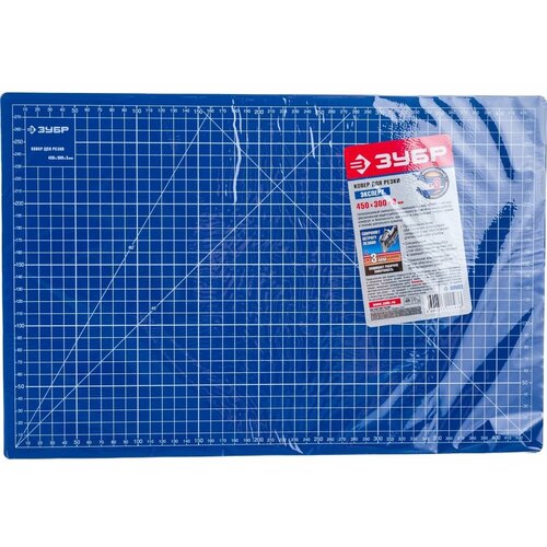 Непрорезаемый коврик ЗУБР Эксперт коврик зубр эксперт непрорезаемый 3мм цвет синий 450х300 мм