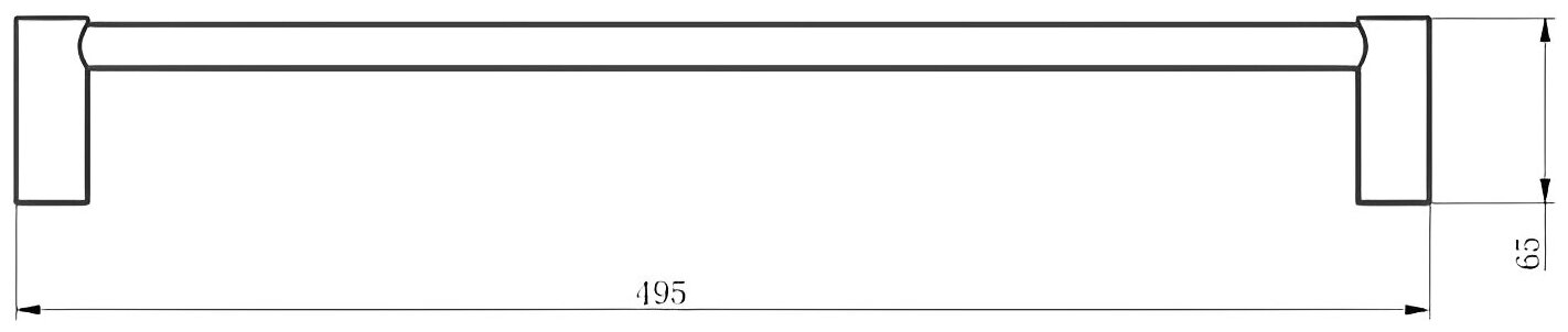 Держатель для полотенец Haiba HB8401, одинарный (600мм), материал-нержавеющая сталь