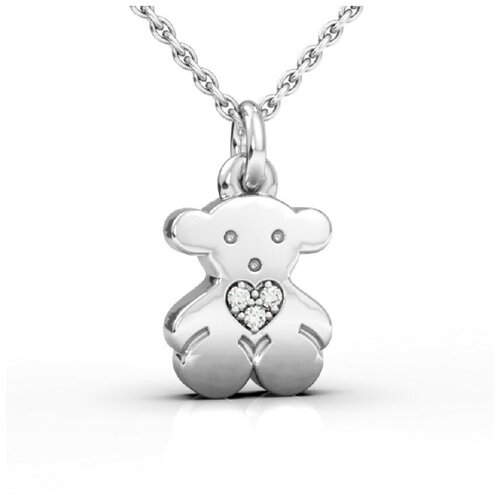 Подвеска Костромской Алмазный Дом, белое золото, 585 проба, бриллиант