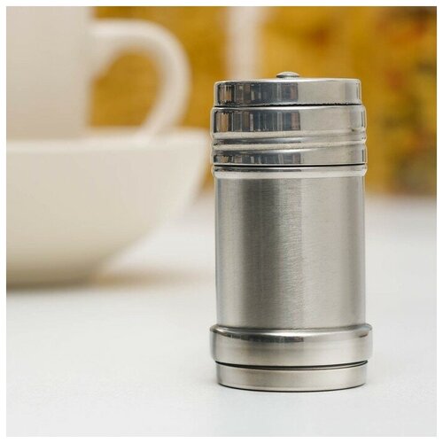 Солонка из нержавеющей стали Металлик 200 мл 595 см цвет серебряный 534₽