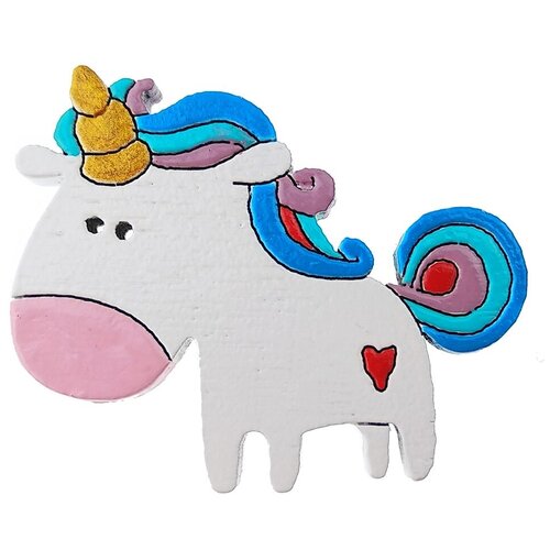 Брошь деревянная Хлэб Единорог Серега