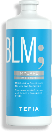 Tefia Mycare Mousture Moisturizing Conditioner for Dry and Curly Hair - Тефия Май Кэйр Мойсчер Увлажняющий бальзам для сухих и вьющихся волос, 1000 мл -