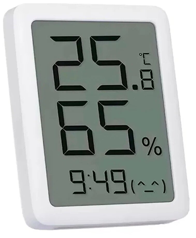 Метеостанция с часами, термометр-гигрометр Miaomiaoce LCD (MHO-C601), белый