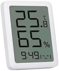 Метеостанция с часами, термометр-гигрометр Xiaomi Miaomiaoce LCD (MHO-C601), белый