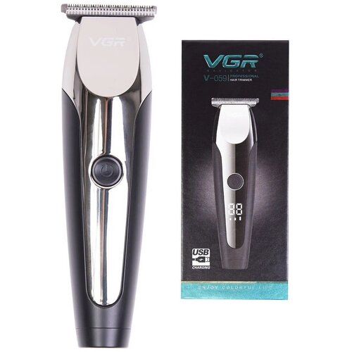 Триммер для бороды и усов VGR Professional Hair Trimmer арт. V-059, черный триммер vgr v 087 professional trimmer черный