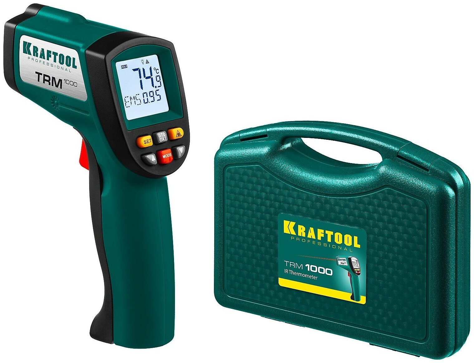 KRAFTOOL -50°С +950°С, пирометр инфракрасный TRM-1000 45703-950 Professional