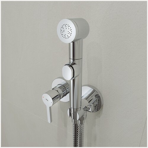 Изображение товара Встраиваемый смеситель с гигиеническим душем IDDIS Аксес (Axes) AXESBR2i08 глянцевый хром