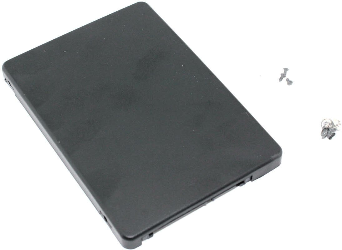 Бокс для SSD диска MSATA с выходом SATA пластиковый, черный