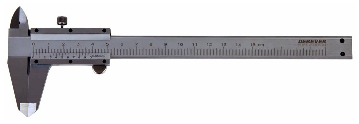 DEBEVER Штангенциркуль нониусный 150 мм, 0,05 мм, тип I, ГОСТ 166-89, со сборной рамкой, DB-S-VC15005