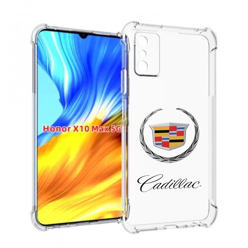 Чехол MyPads cadillac-кадиллак-4 мужской для Honor X10 Max задняя-панель-накладка-бампер