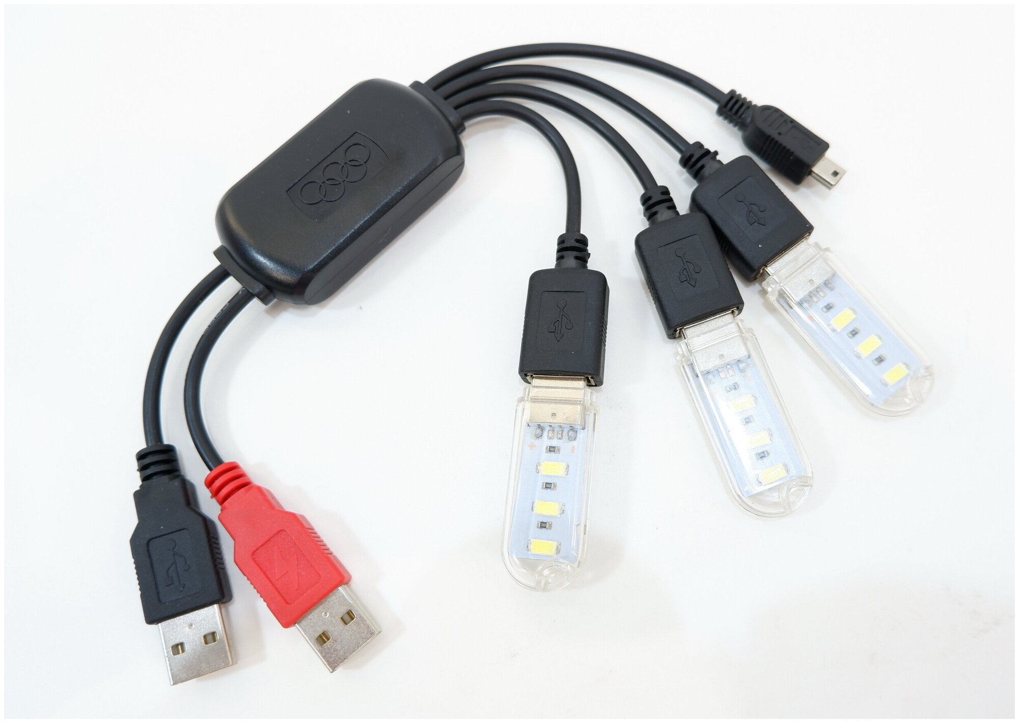 USB-концентратор WSS-HU120 USB-хаб с выносными разъемами черный