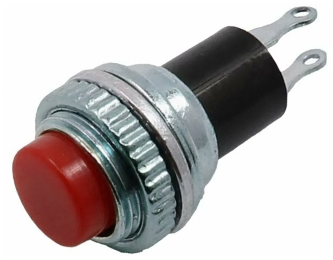 Rexant Выключатель-кнопка металл 220В 2А (2с) (ON)-OFF d10.2 красн. Mini (RWD-213) Rexant 36-3331 - фотография № 1